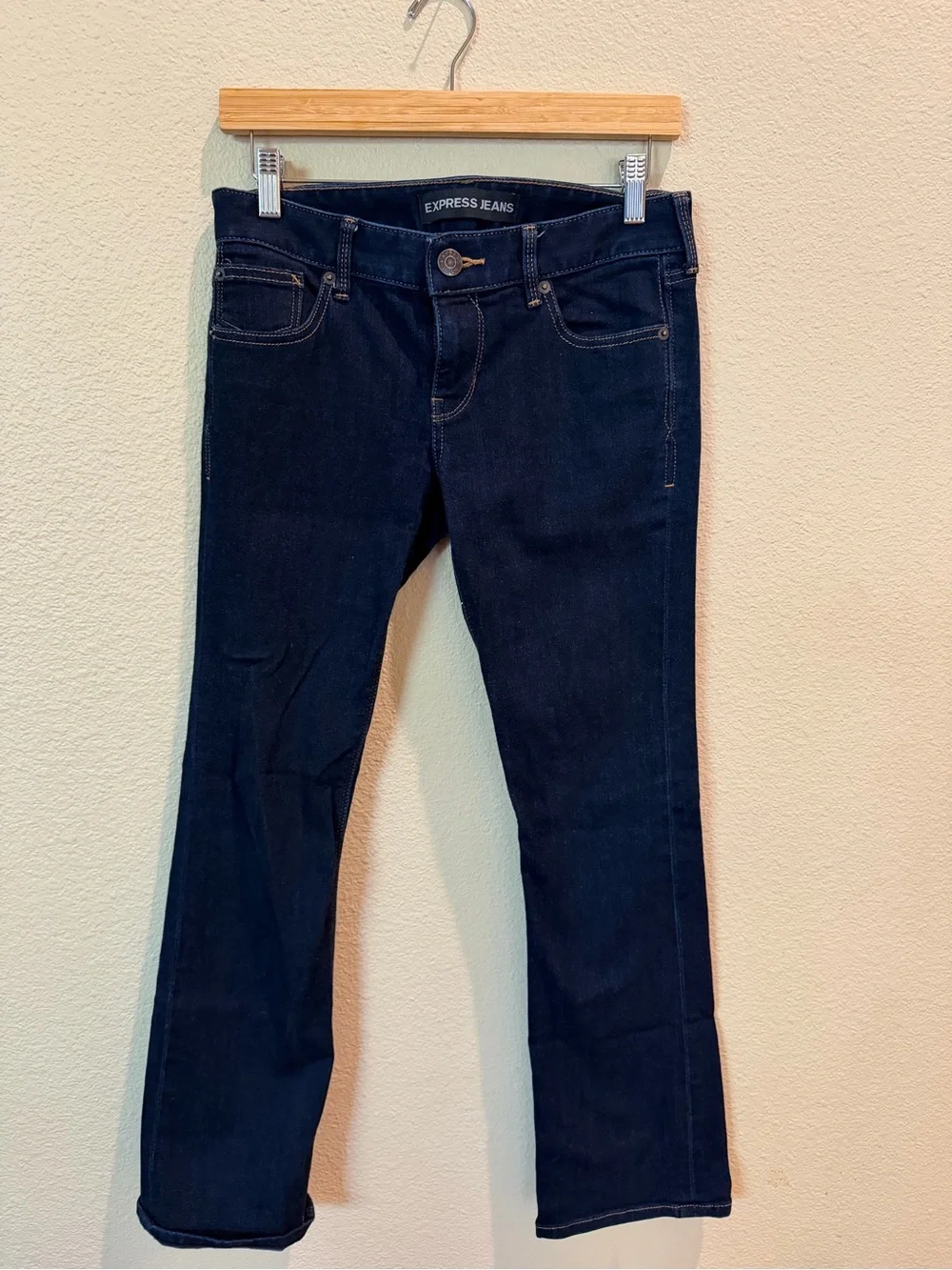 Express Women's Dark Indigo Boot Cut Jeans - Picture 1 of 5
